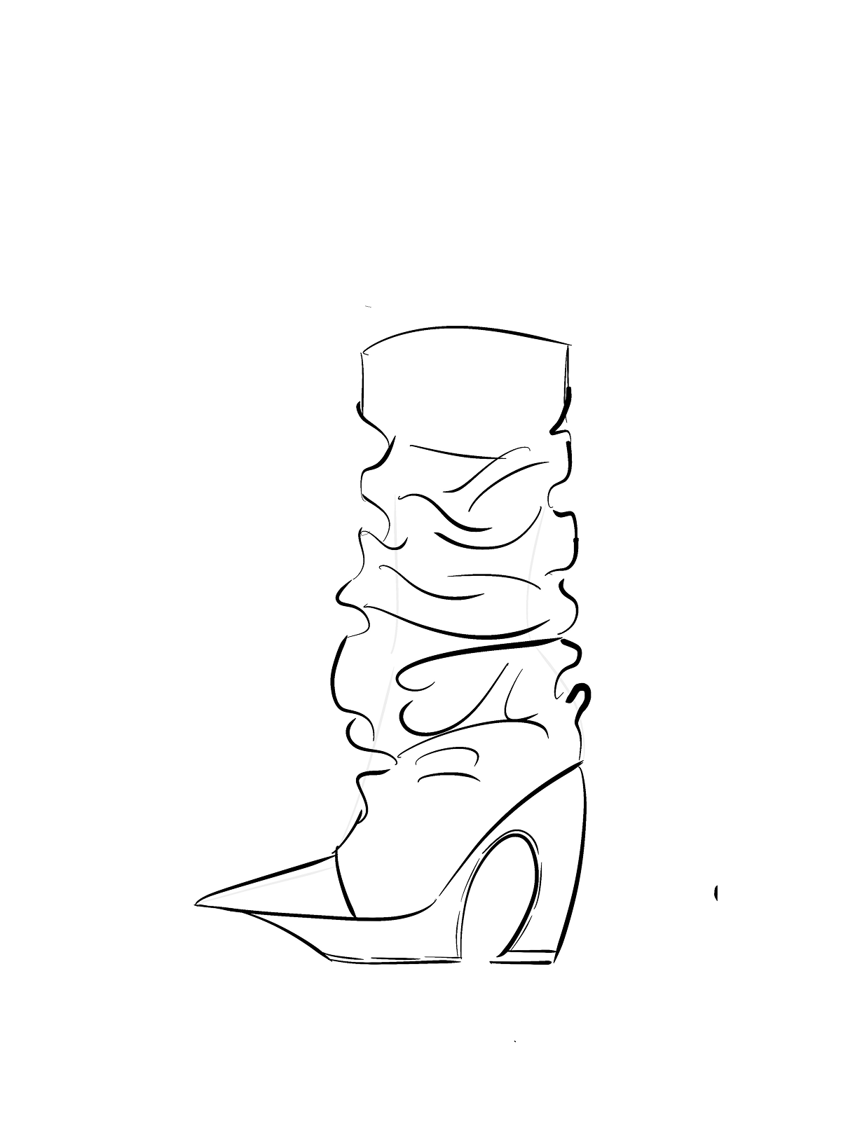 Ruched Curve Boot